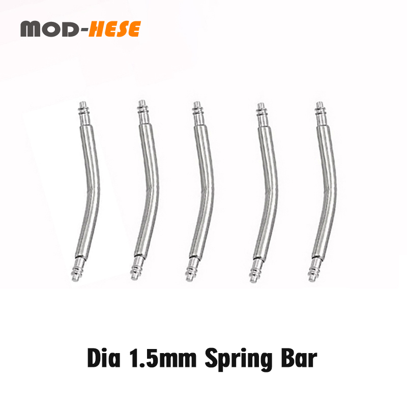 Curved Spring Bar - แถบสปริงโค้งงอ20ชิ้น1.5มม. หมุดเชื่อมสายนาฬิกา16/18/20/22/24/26/28มม. สายนาฬิกาแบบสปริง