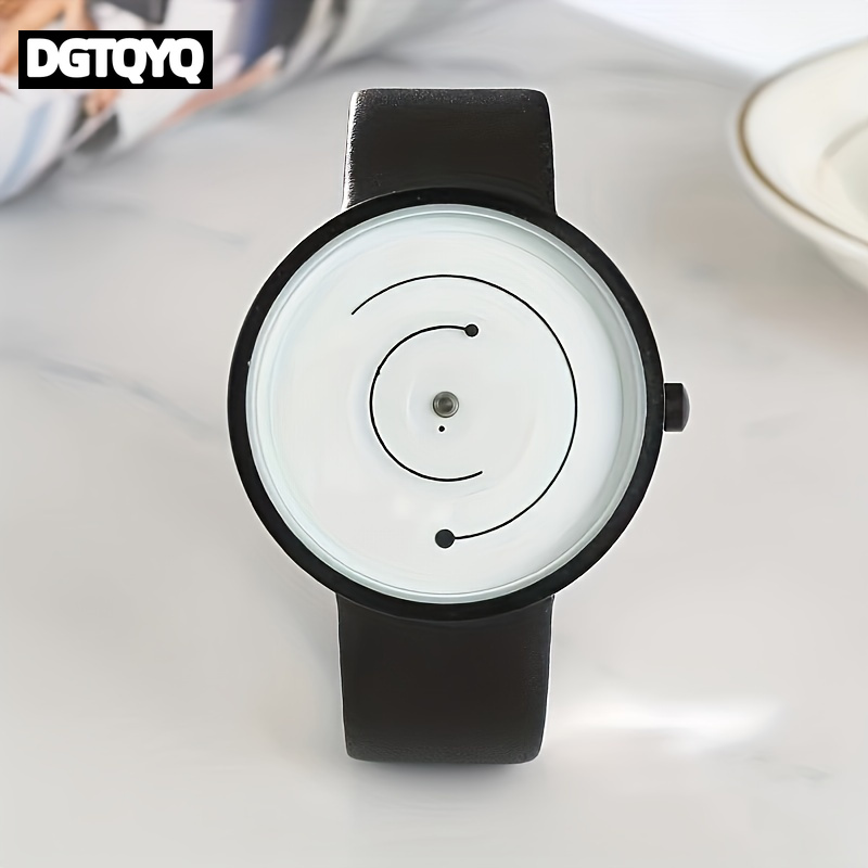 Leather Watch Band Men - นาฬิกาแฟชั่นดีไซน์สร้างสรรค์สำหรับผู้ชาย นาฬิกากีฬา สายหนังลำลอง นาฬิกาข้อมือควอตซ์แบบอนาล็อกสำหรับผู้ชาย Reloj Para