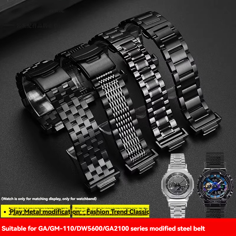 Casio Watch G-Shock Dw-5600 - สายนาฬิกาข้อมือสแตนเลสแบบดัดแปลง สำหรับนาฬิกา Casio g-shock รุ่น GA-100/110/120