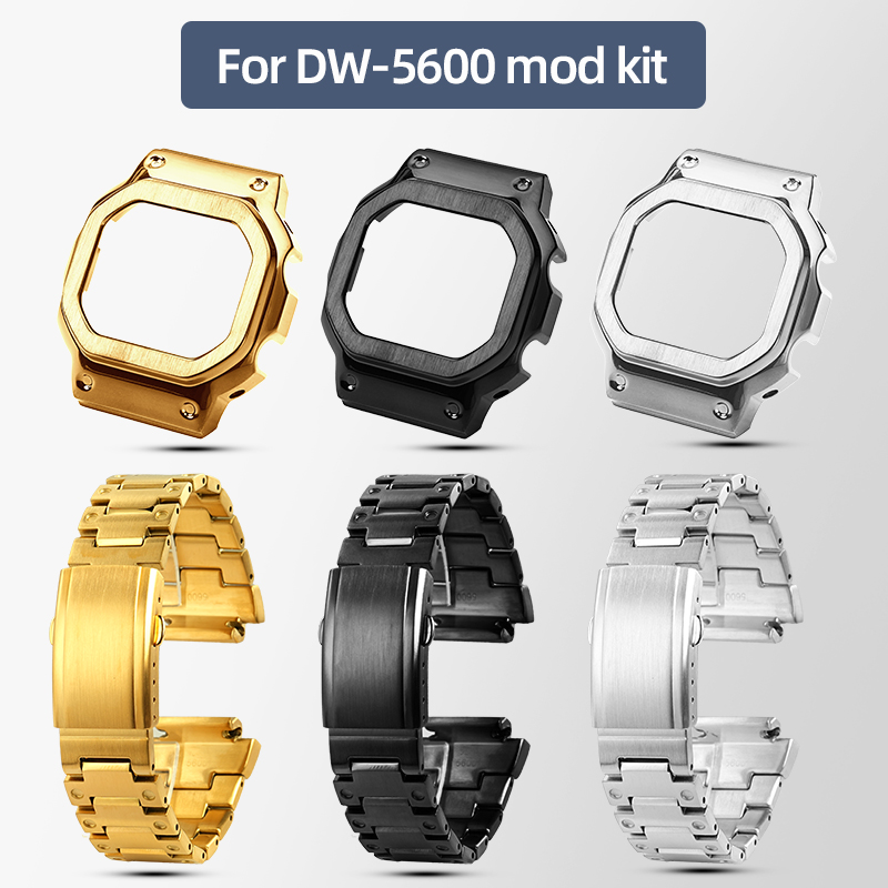 Casio Watch G-Shock Dw-5600 - ชุดอุปกรณ์ดัดแปลงสายนาฬิกาโลหะสำหรับนาฬิกา Casio 3299 DW-5600 GM-5600 GW-B5600