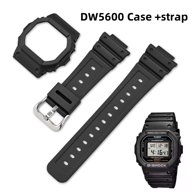 Casio Watch G-Shock Dw-5600 - สายนาฬิกาเรซิ่น + เคสนาฬิกาแบบฝ้า สำหรับนาฬิกา G-shock Casio