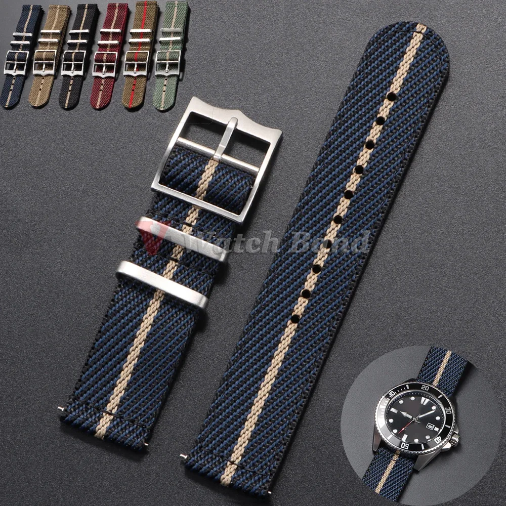 Nato Strap Nylon - 20 22 มม.ไนลอนสําหรับ TUDOR สําหรับ Omega