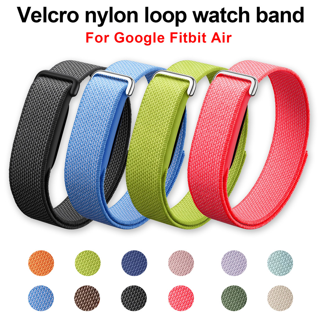 Sport Loop Velcro - สายนาฬิกาสำหรับ Google Fitbit Air สายไนลอนแบบเวลโคร สายรัดข้อมือแบบสปอร์ต