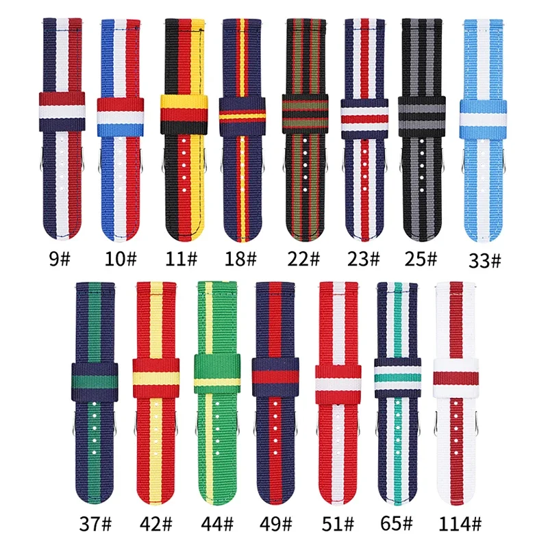 Nato Strap Nylon - 20 มม.22 มม.ไนลอนสําหรับ Samsung Galaxy Watch