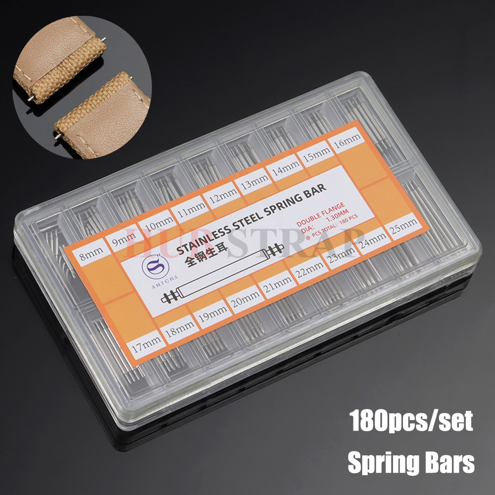 Spring Bar Tool Set - 180 ชิ้น/ชุด สปริงบาร์สแตนเลส 1.3 มม. ขนาด