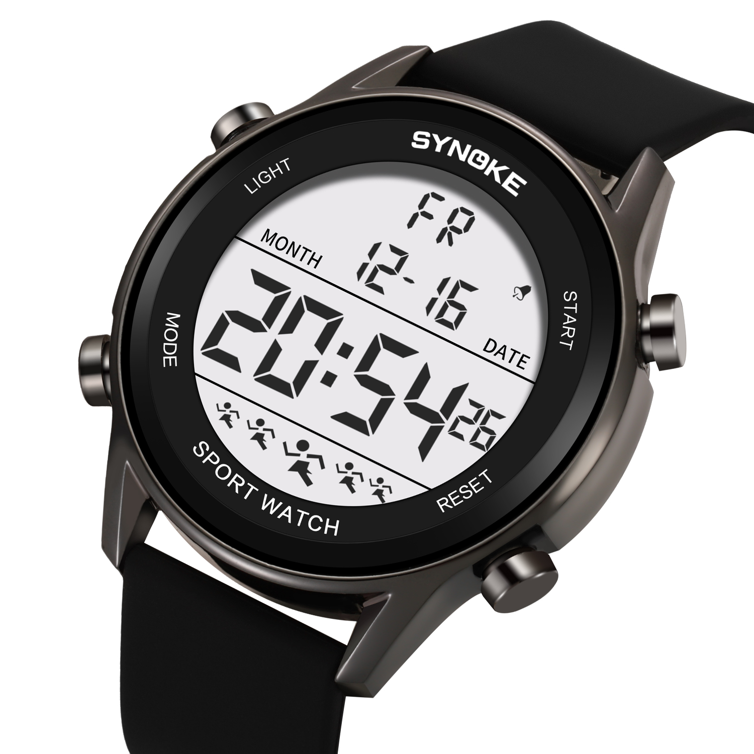 Rubber Strap Diver - นาฬิกาดิจิตอลสำหรับกันน้ำผู้ชาย synoke 9825A สายซิลิโคนหน้าจอขนาดใหญ่นาฬิกาอัพเกรดขนาดใหญ่นาฬิกาชาย relogios masculino