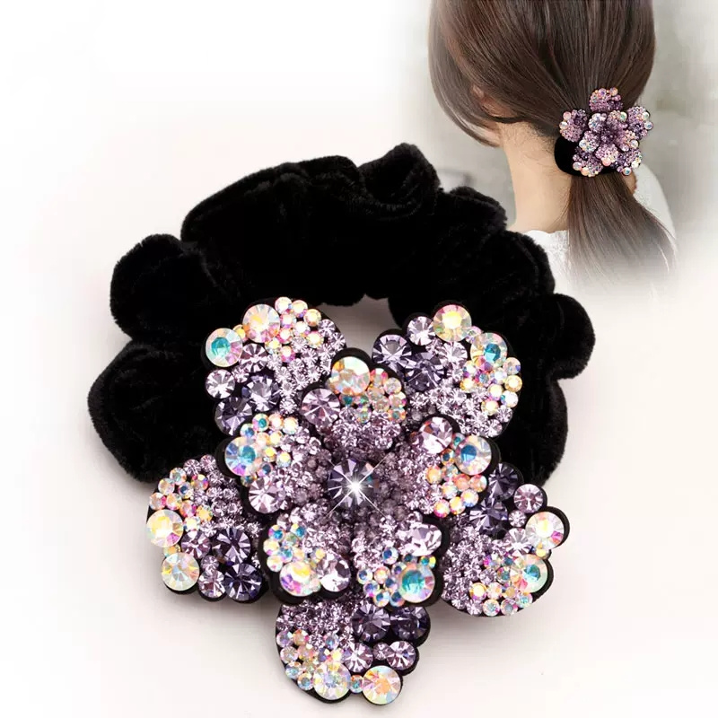 ผู้หญิง Rhinestone Scrunchies  - Silicone Band Women บทวิจารณ์และราคา