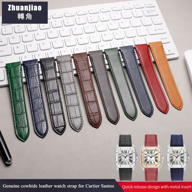 สายนาฬิกาหนังวัวคุณภาพสูงสำหรั - Cartier Watch Santos บทวิจารณ์และราคา