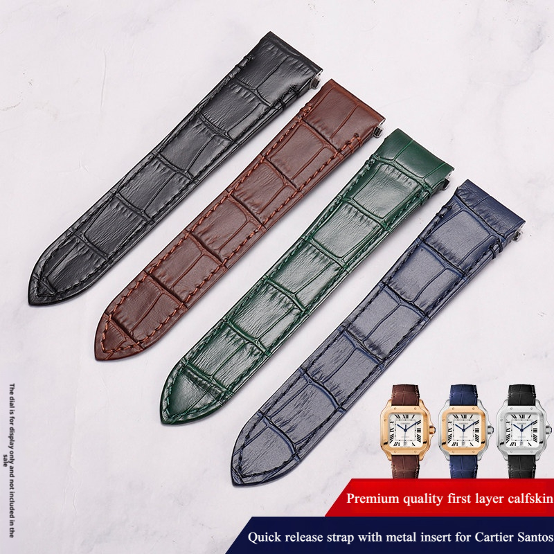 สายนาฬิกาหนังวัวคุณภาพสูงสำหรั - Cartier Watch Santos บทวิจารณ์และราคา