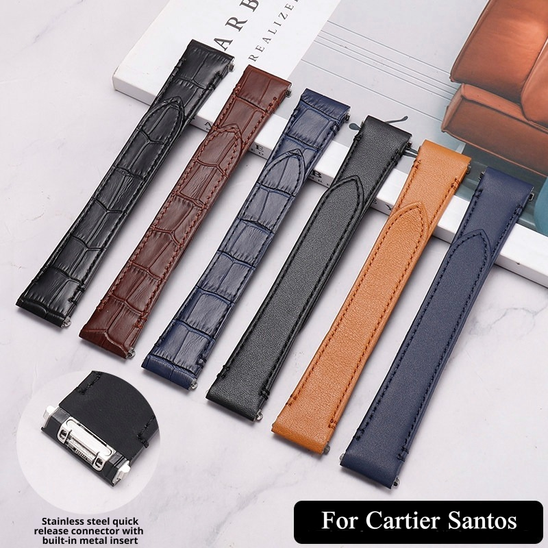 สายนาฬิกาหนังวัวคุณภาพสูงสำหรั - Cartier Watch Santos บทวิจารณ์และราคา