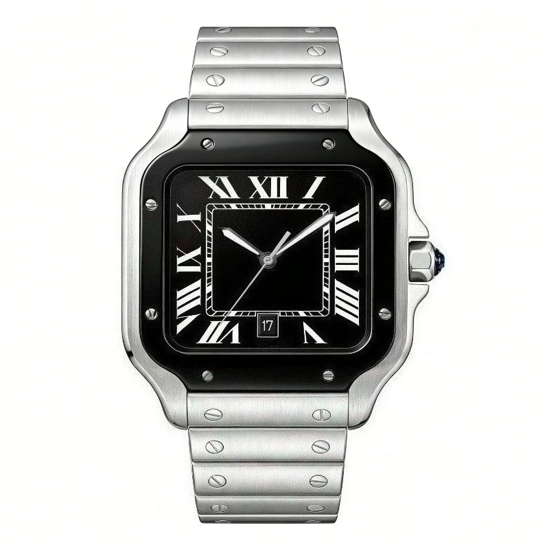 ใหม่หรูหราผู้ชาย'นาฬิกาควอทซ์ส - Cartier Watch Santos บทวิจารณ์และราคา