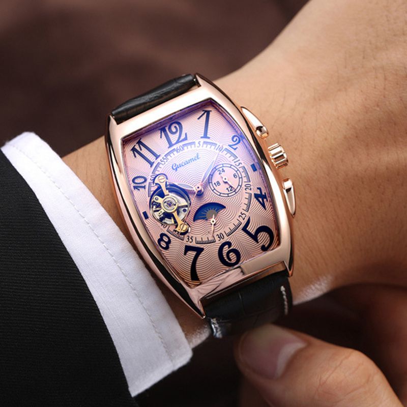 นาฬิกาข้อมือผู้ชาย ระบบอัตโนมั - Cartier Watch Tank บทวิจารณ์และราคา