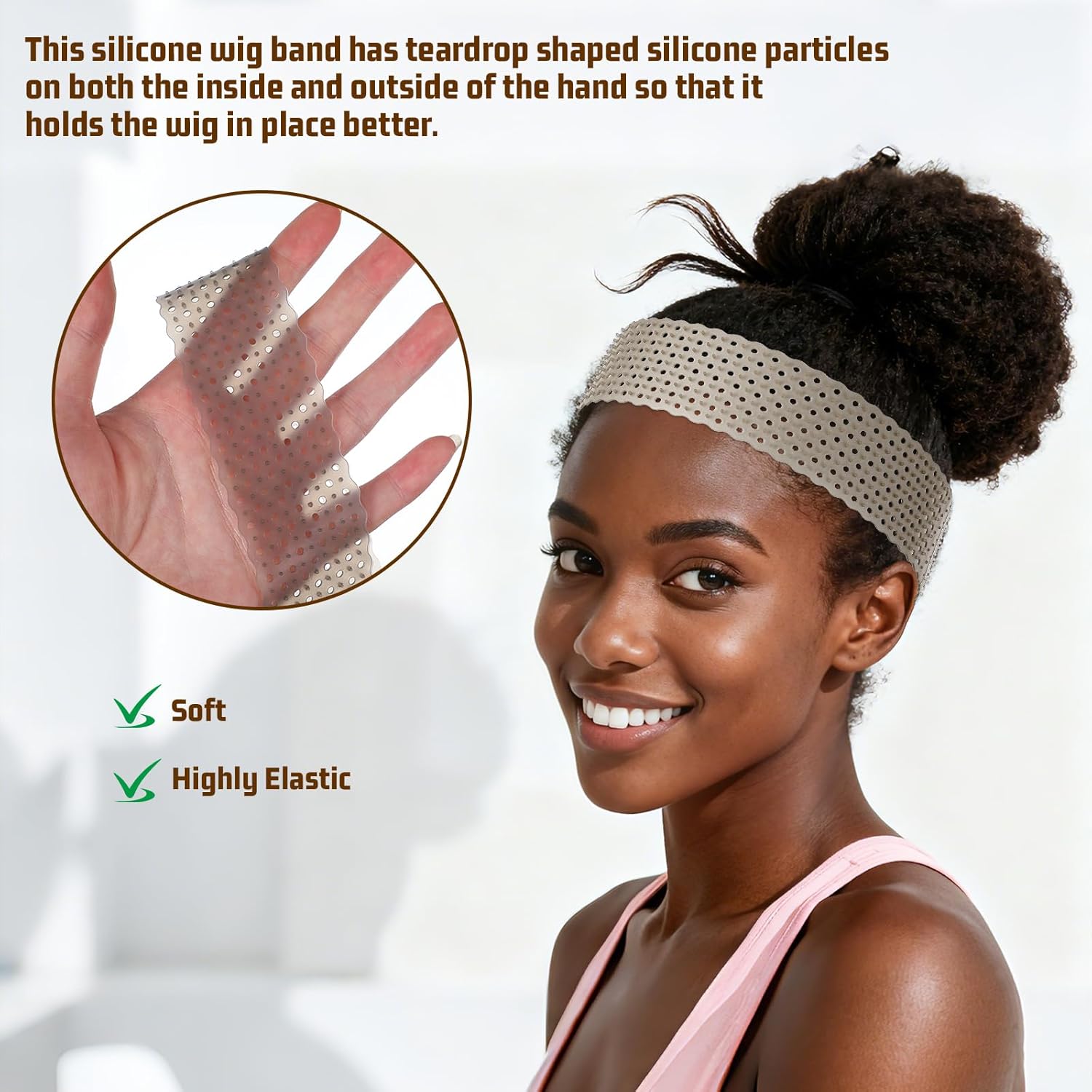 ที่คาดผมซิลิโคนกันลื่นแบบระบาย - Silicone Band Women บทวิจารณ์และราคา