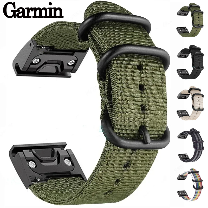 สายไนลอนผ้าใบสำหรับ Garmin Fen - Canvas Strap Watch บทวิจารณ์และราคา