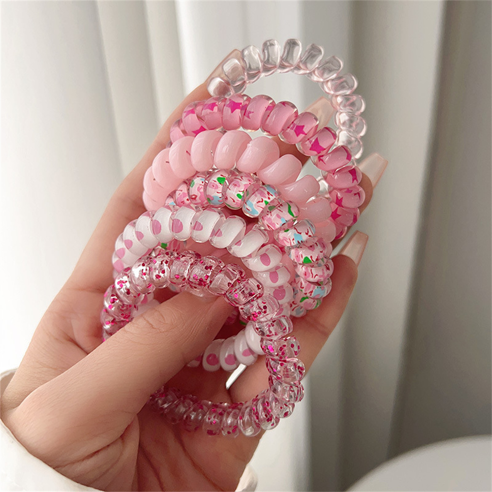 ยางรัดผมแบบเกลียวสีสันสดใส น่า - Silicone Band Women บทวิจารณ์และราคา