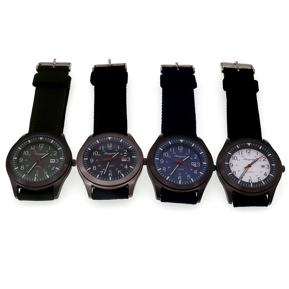 นาฬิกาควอทซ์ผู้ชายสุดหรู ดีไซน - Canvas Strap Watch บทวิจารณ์และราคา