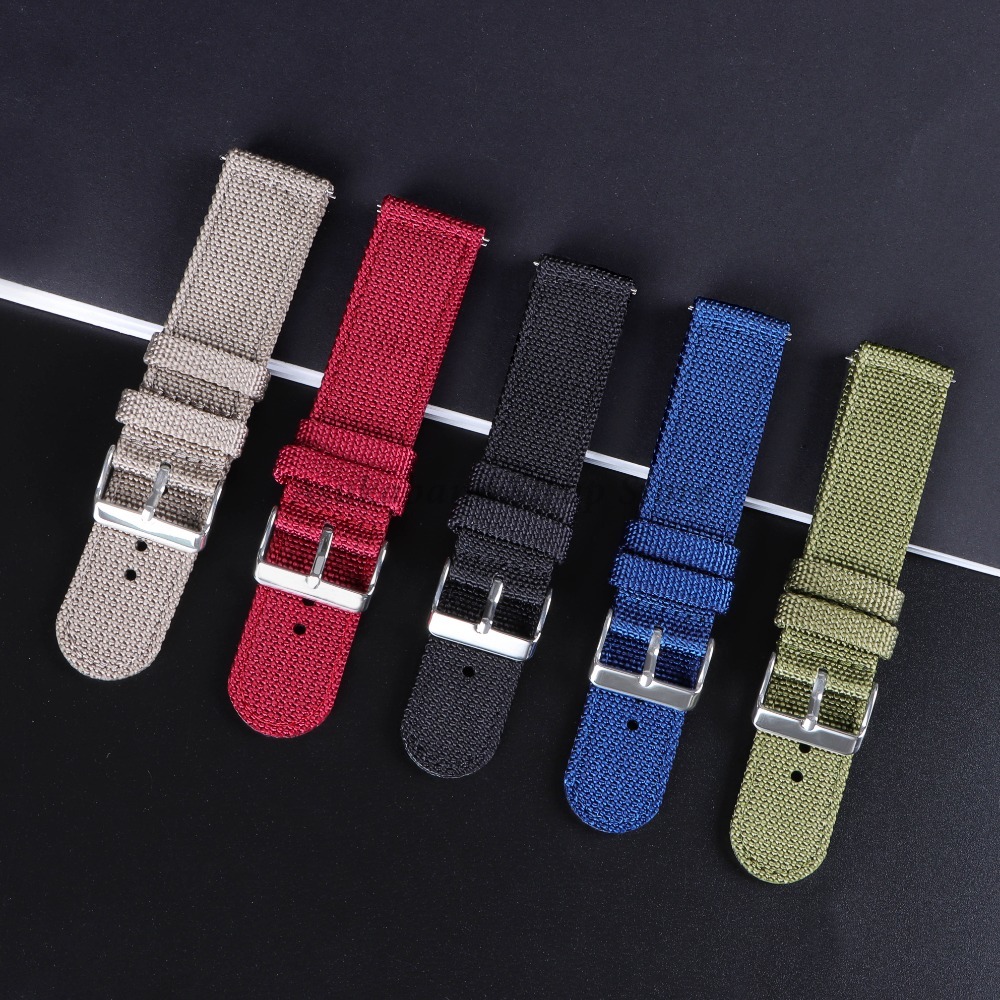 18 20 22 24 มม.ผ้าใบไนลอน QUIC - Nato Strap Nylon บทวิจารณ์และราคา