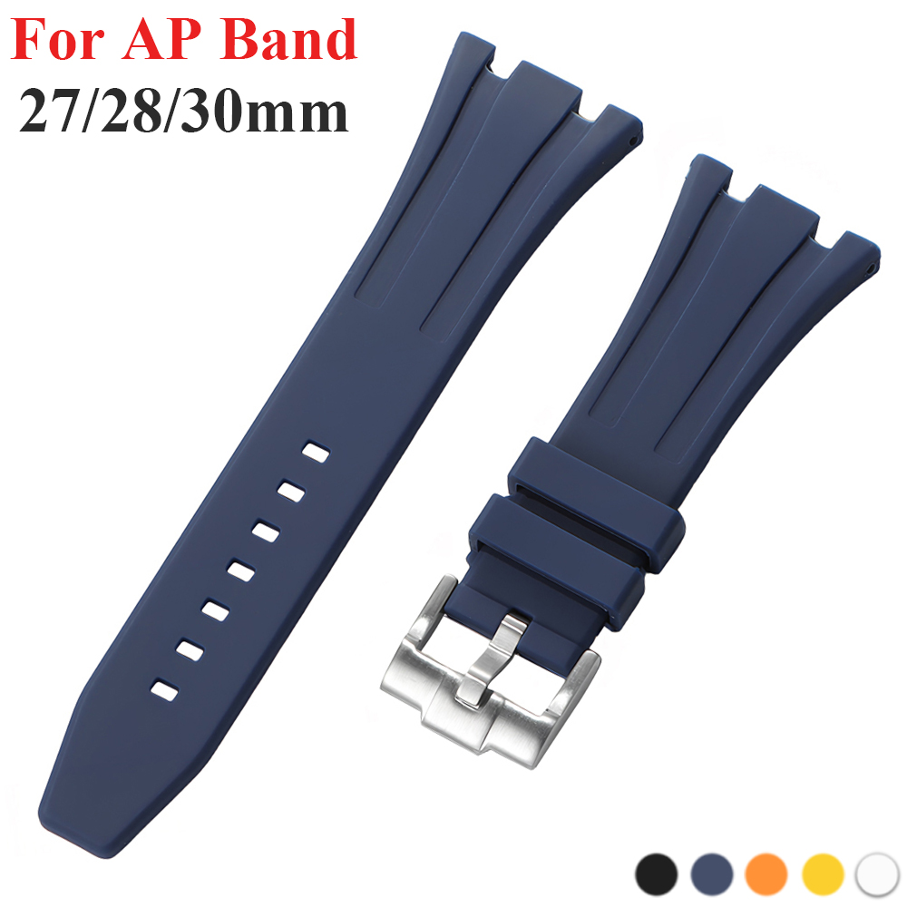 27 มม.28 มม.30 มม.สายยางสําหรั - Audemars Piguet Watch Royal Oak บทวิจารณ์และราคา