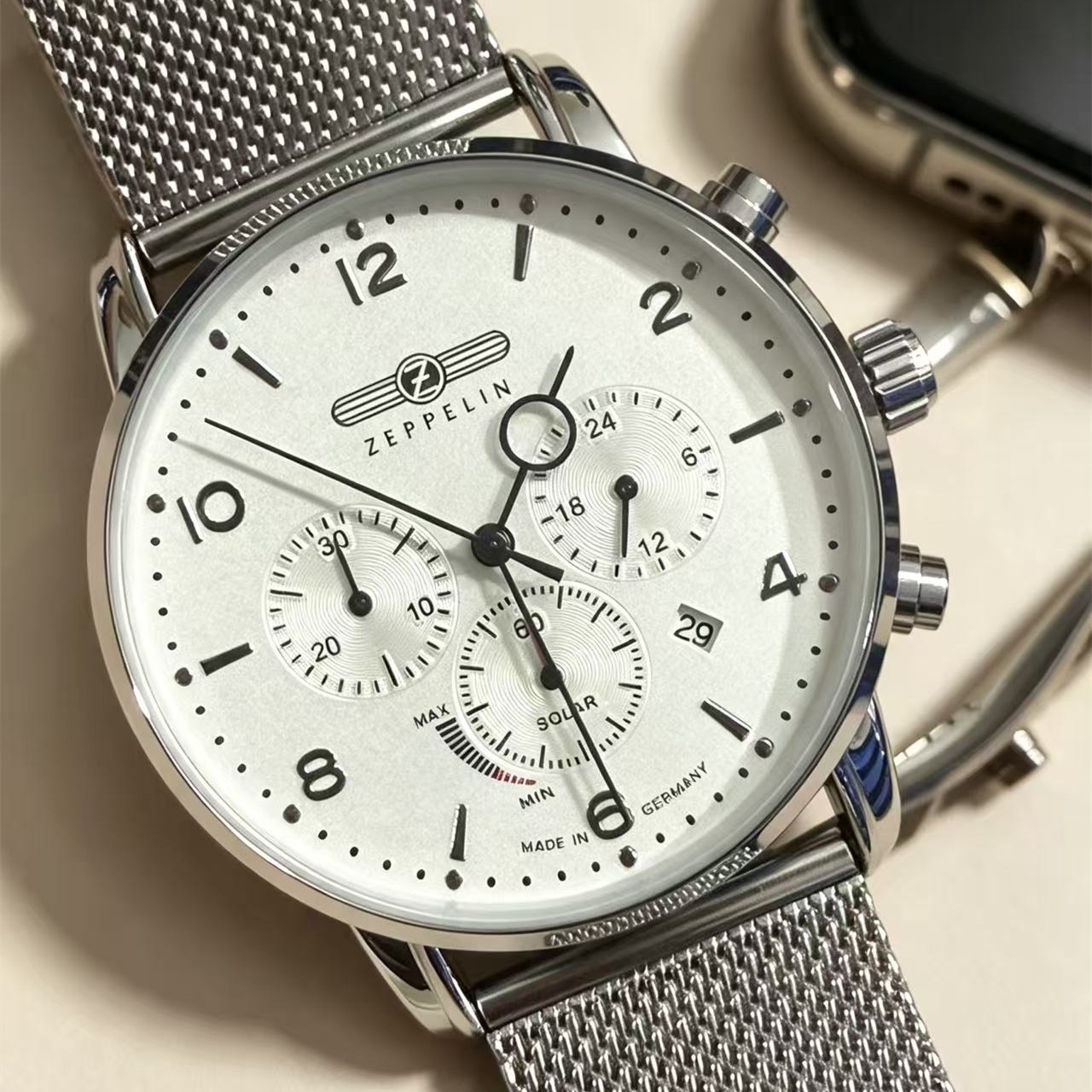นาฬิกาข้อมือผู้ชาย Zeppelin Ai - Leather Watch Band Men บทวิจารณ์และราคา