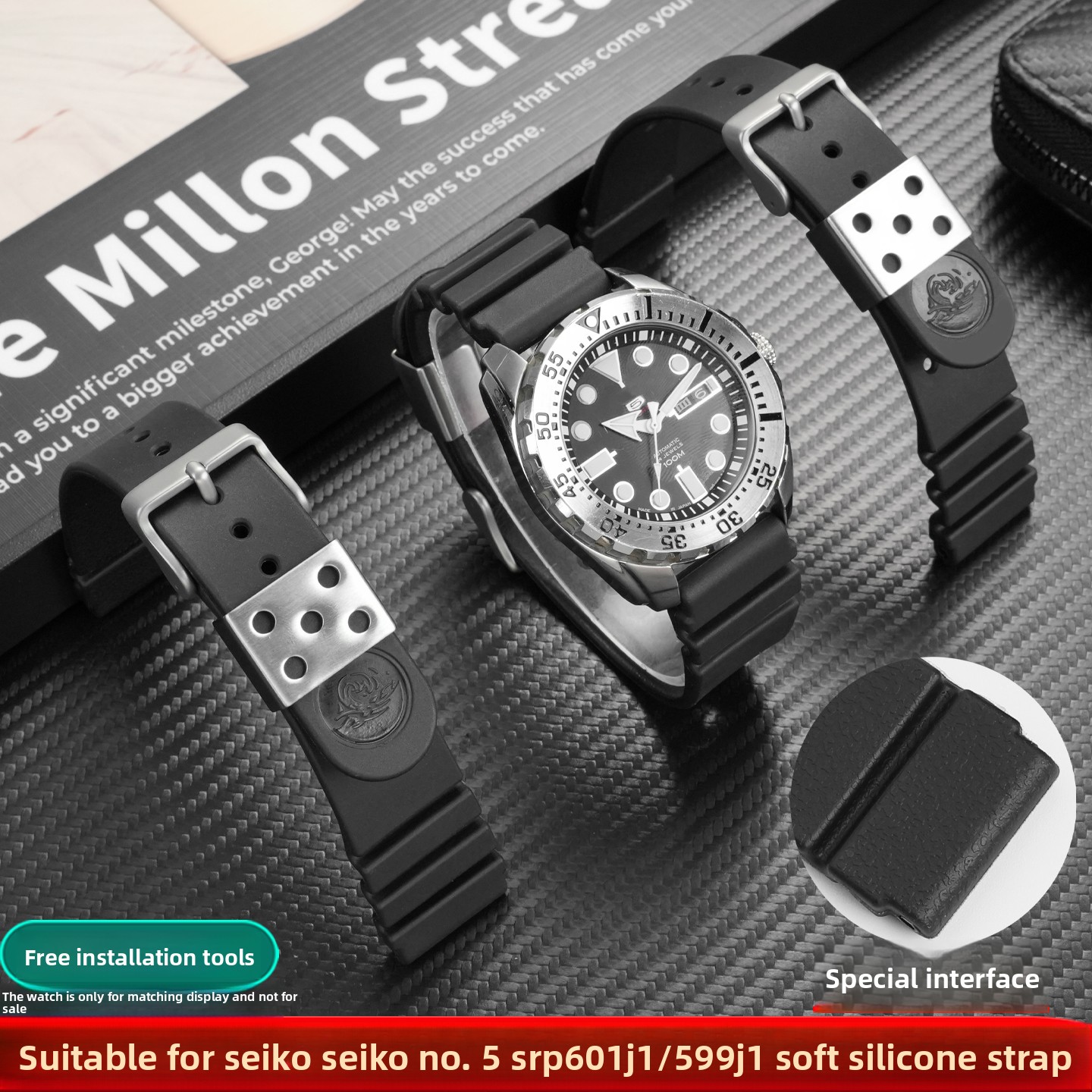 22 มม.นาฬิกาซิลิโคนสําหรับ Sei - Seiko Watch 5 Sports บทวิจารณ์และราคา