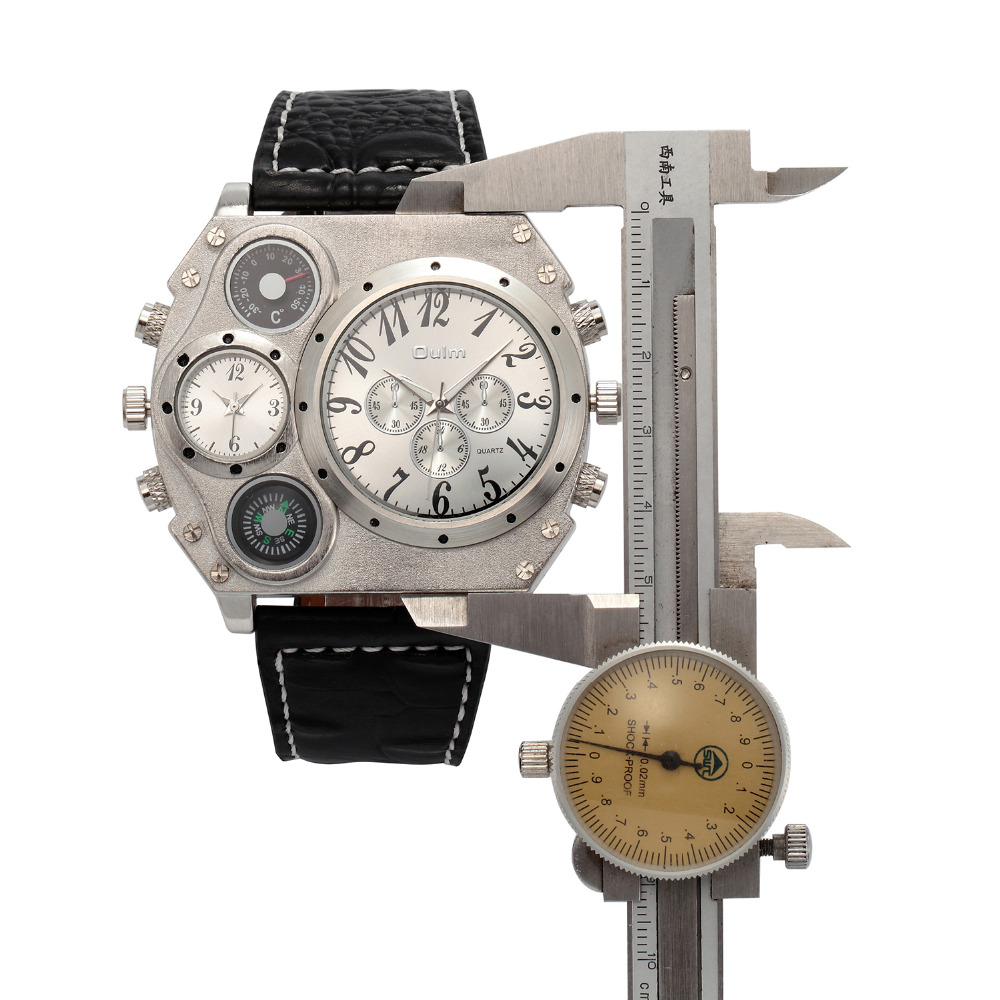 รุ่นใหม่ OULM นาฬิกาผู้ชายควอต - Leather Watch Band Men บทวิจารณ์และราคา