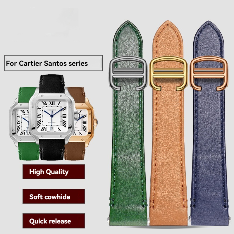 สายนาฬิกาหนังขนาด 19 มม. 21 มม - Cartier Watch Santos บทวิจารณ์และราคา