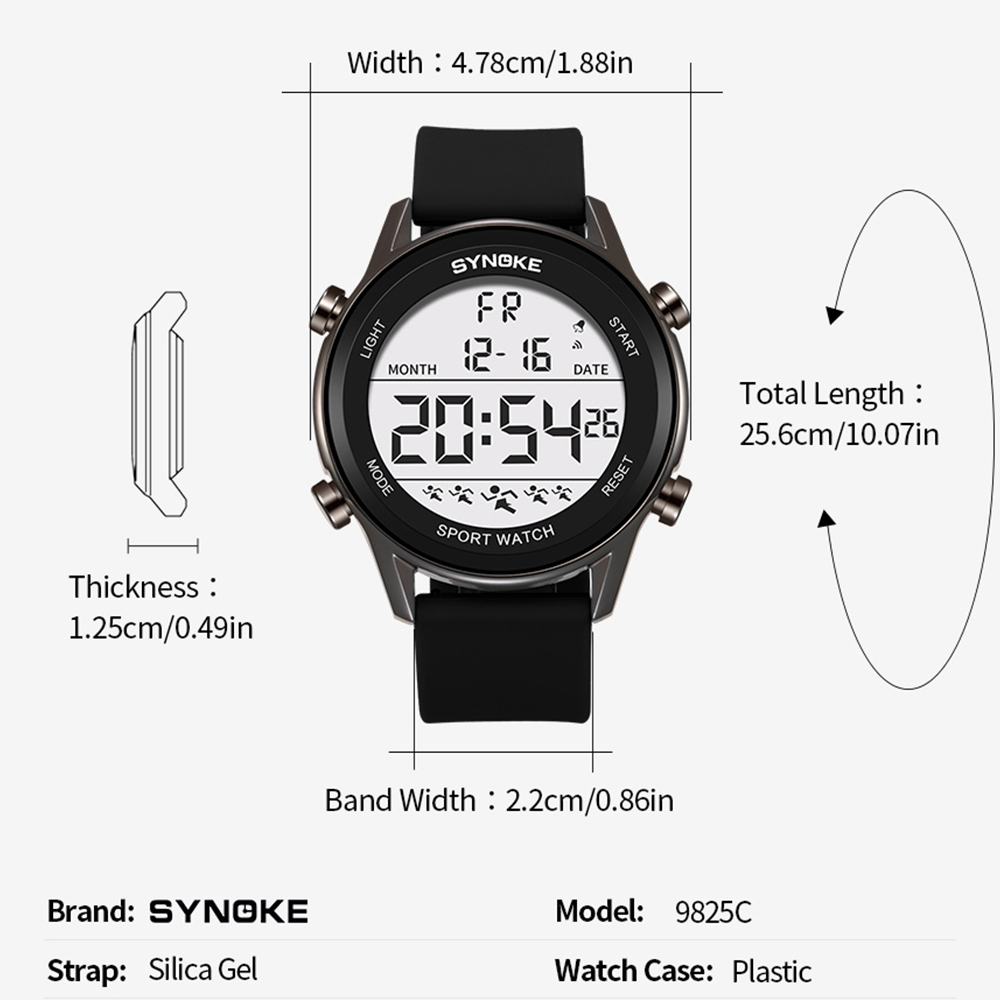 นาฬิกาดิจิตอลสำหรับกันน้ำผู้ชา - Rubber Strap Diver บทวิจารณ์และราคา