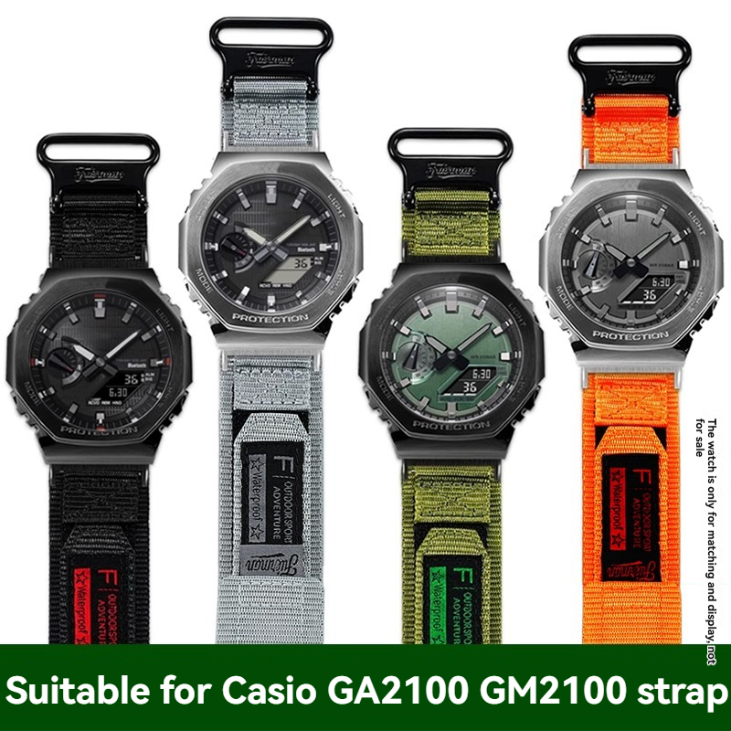 ผ้าใบไนลอนสายนาฬิกาสําหรับ Cas - Casio Watch G-Shock Ga-2100 บทวิจารณ์และราคา