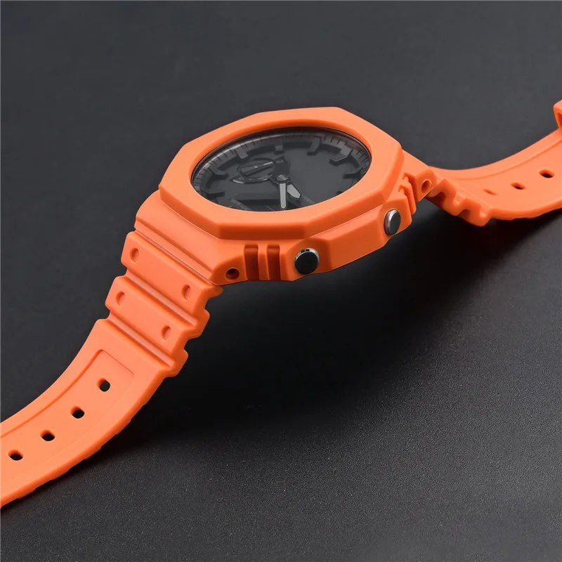 สายนาฬิกายางพร้อมตัวเรือนและขอ - Casio Watch G-Shock Ga-2100 บทวิจารณ์และราคา