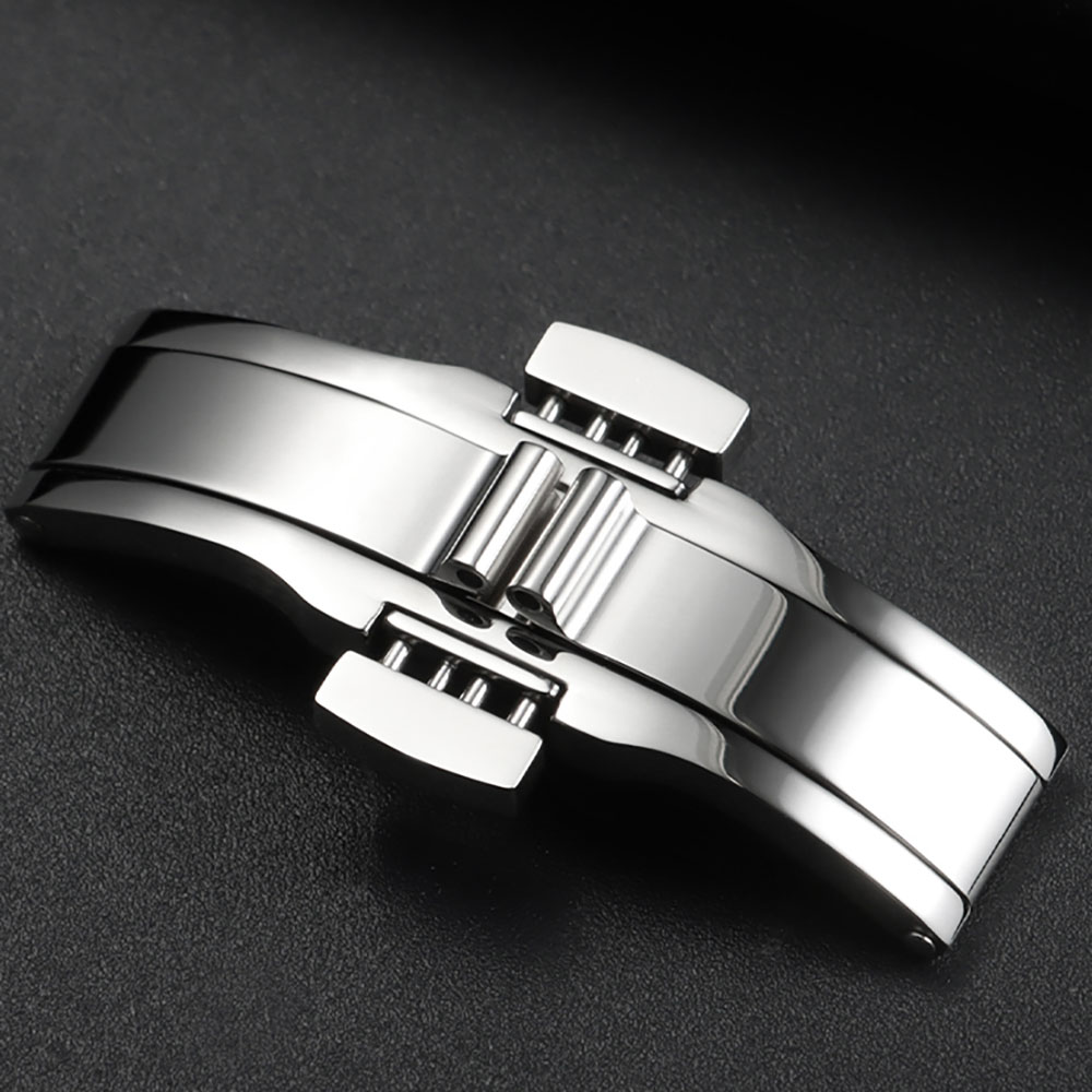 หัวเข็มขัดผีเสื้อสแตนเลสสีเงิน - Butterfly Clasp Deployant บทวิจารณ์และราคา