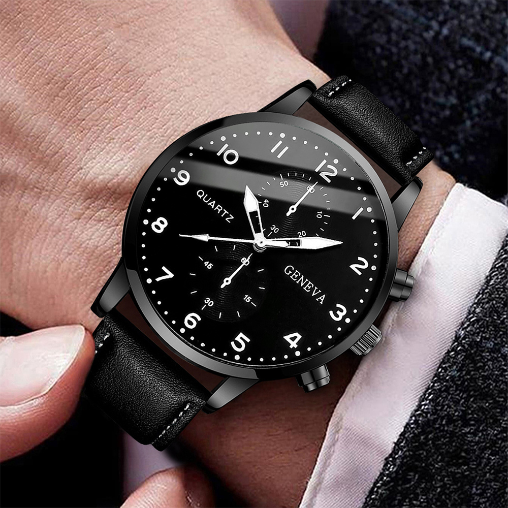 นาฬิกานักธุรกิจผู้ชายแฟชั่นโรม - Leather Watch Band Men บทวิจารณ์และราคา