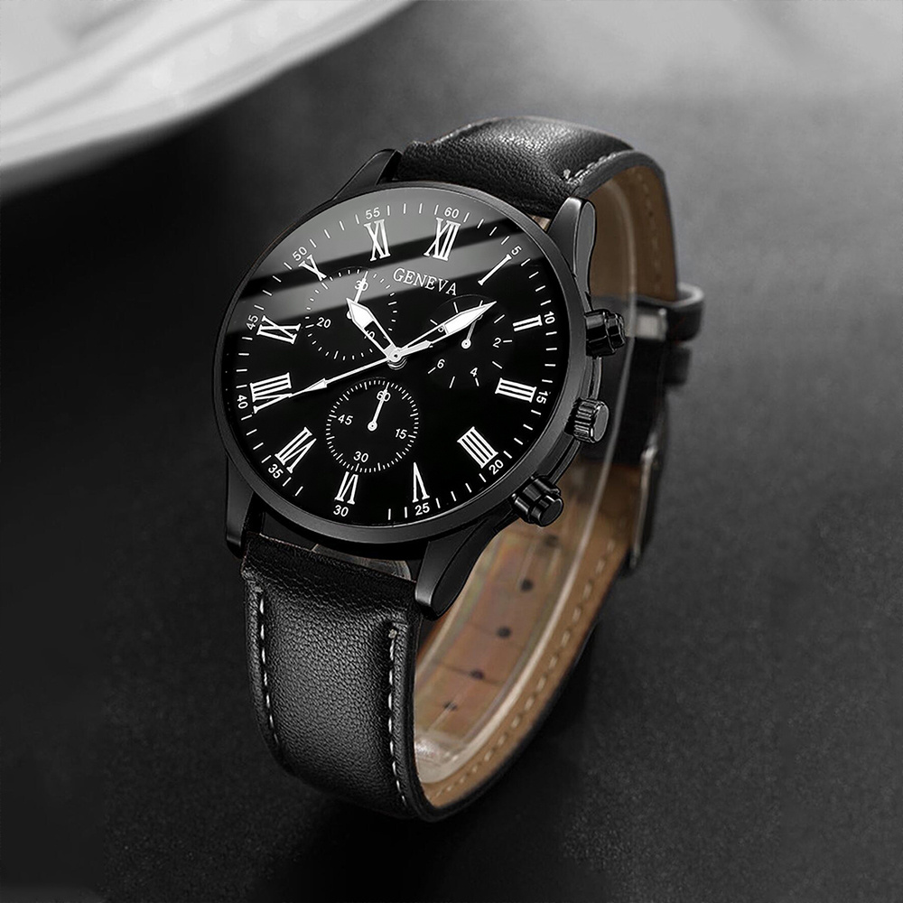นาฬิกานักธุรกิจผู้ชายแฟชั่นโรม - Leather Watch Band Men บทวิจารณ์และราคา
