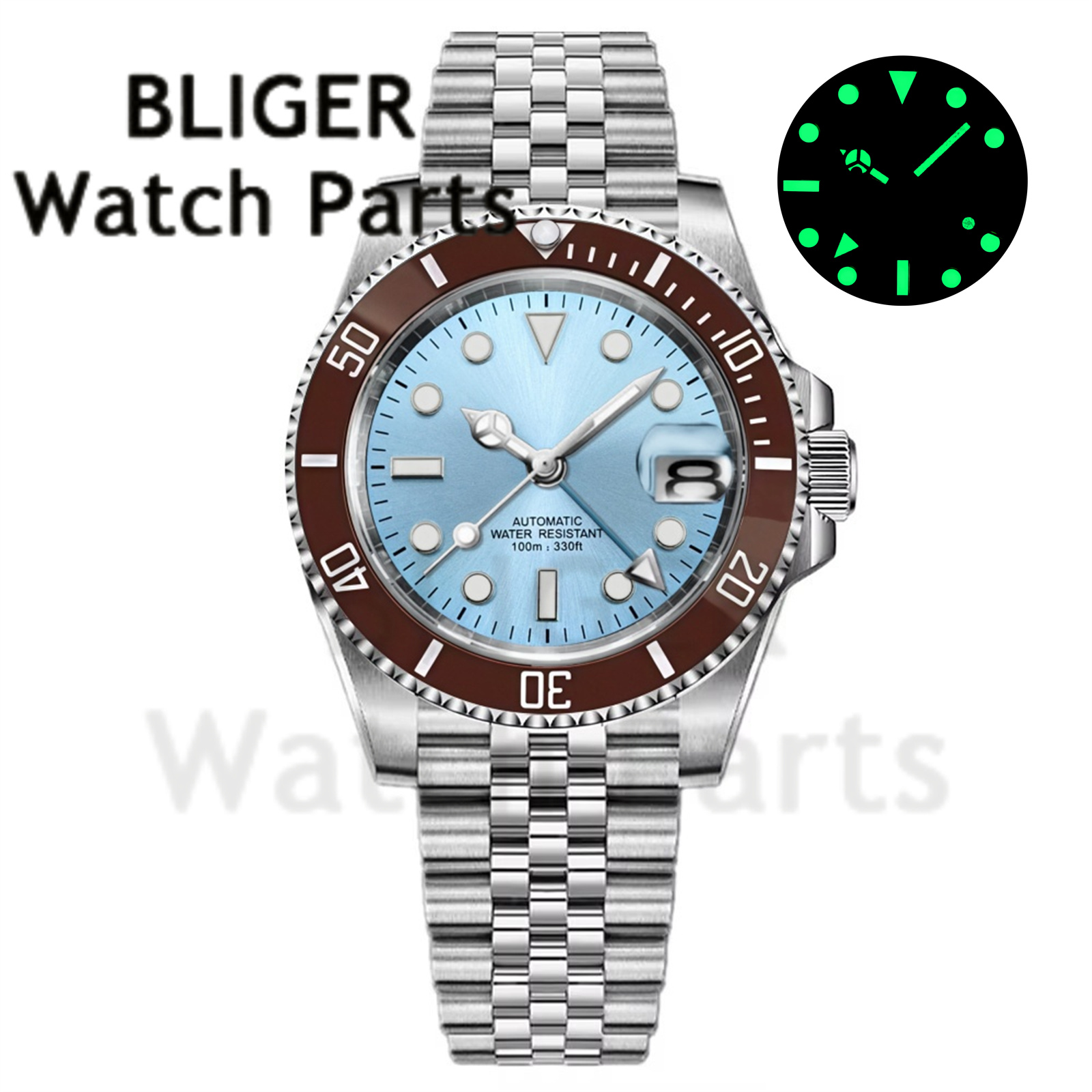 นาฬิกาข้อมือผู้ชายแบบกลไก GMT  - Stainless Bracelet Diver บทวิจารณ์และราคา
